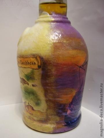 Декорирование бутылки "В поисках забытых сокровищ"