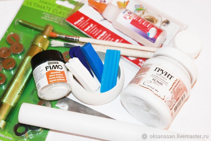 Браслет в экструдерной технике из полимерной глины