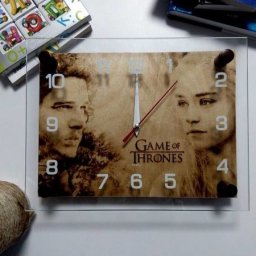 Часы с выжиганием по дереву