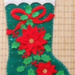 Новогодние сапожки из фетра