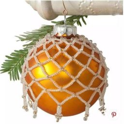 Оплетаем ёлочный шар бисером