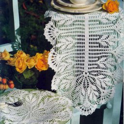 ​Овальная ажурная салфетка крючком