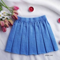 Расклешенная юбка со складочками