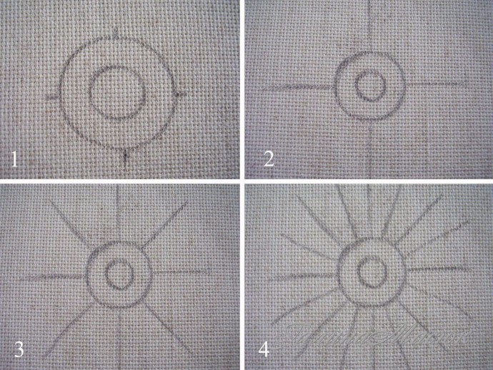 Вышивка лентами: гербера