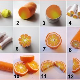 Аппетитный апельсин из полимерной глины