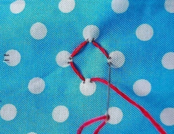 Буфы на материале в горошек