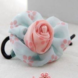 ​Роза из ткани для украшения резинки для волос