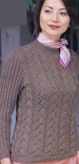 Красивый вязаный свитер