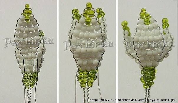 Подснежник из бисера