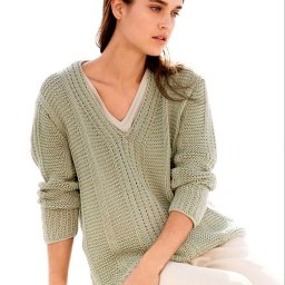 Пуловер базовый спицами