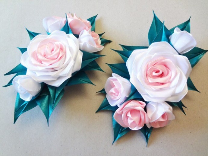 Нежная заколка своими руками