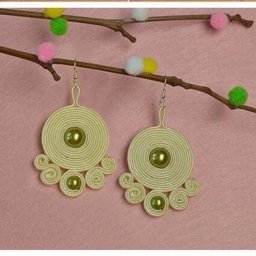 Серьги из сутажа