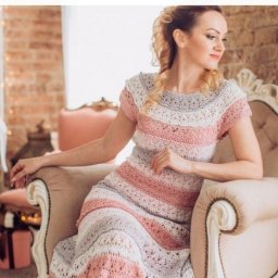 Шедевральное платье узором лилии