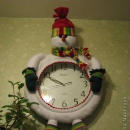 ​Снеговик на часы