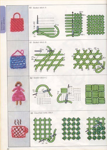 Большое количество стежков для вышивки