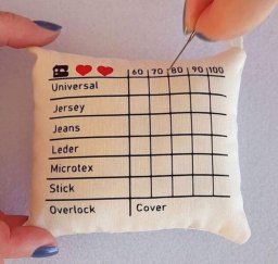 Удобный способ хранения бывших в использовании игл для швейной машинки