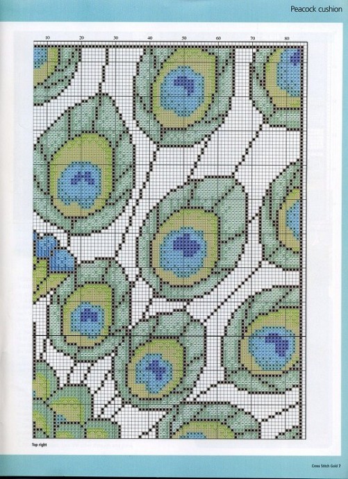 Вышивка крестом павлина: со схемой
