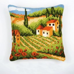 ​Декоративная подушка с пейзажем
