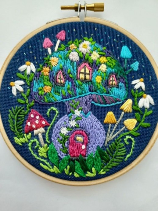 ​Идеи вышивки, оставленной в пяльцах