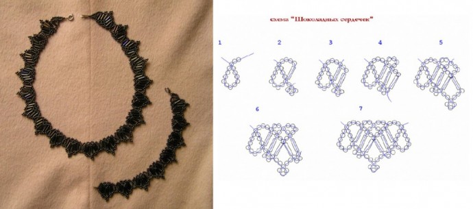 Колье из бисера и бусин: красивые варианты