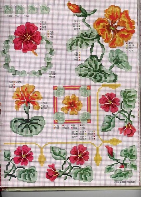 Милая цветочная вышивка