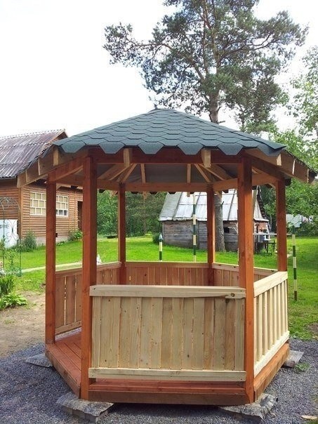 Строительство шестигранной беседки своими руками