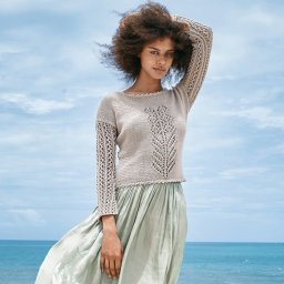 ​Джемпер с ажурным цветочным узором