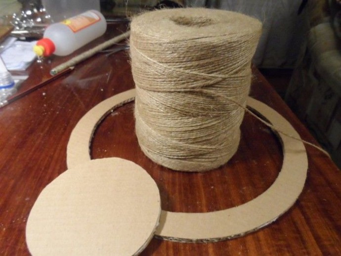 Необычный абажур из джута: мастер-класс