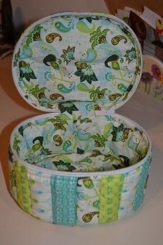 Шкатулка-косметичка из ткани