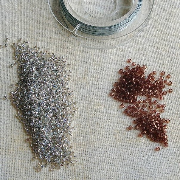 ​Веточка вербы из бисера