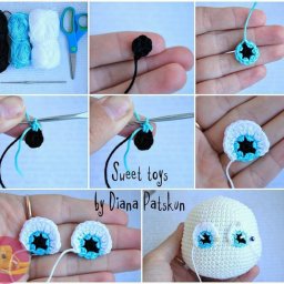 Вязаные глазки для игрушки