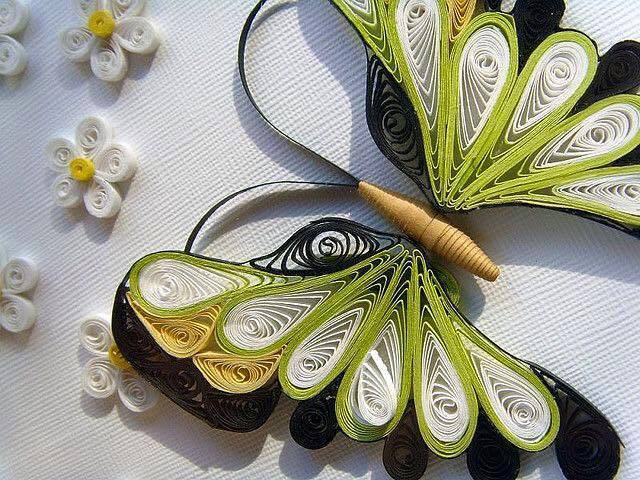 Бабочки в технике квиллинг