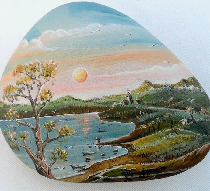 ​Картины на камнях: идеи для вдохновения