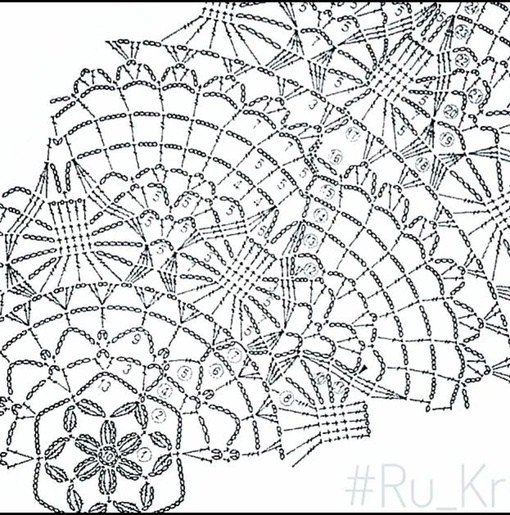 ​Роскошная вязаная салфетка