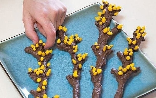 Шоколадные веточки: рукодельная кулинария