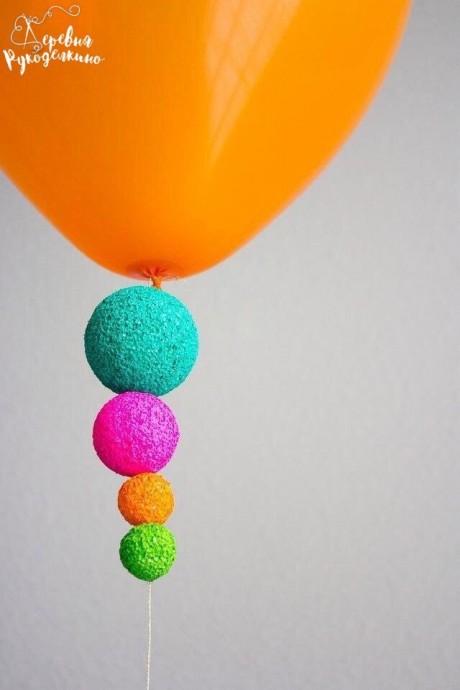 Идея украшений для воздушных шариков