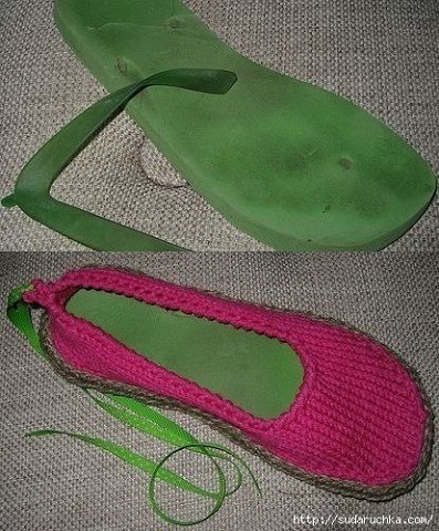 Вязаные тапочки: идеи