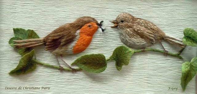 Интересные примеры объемной вышивки