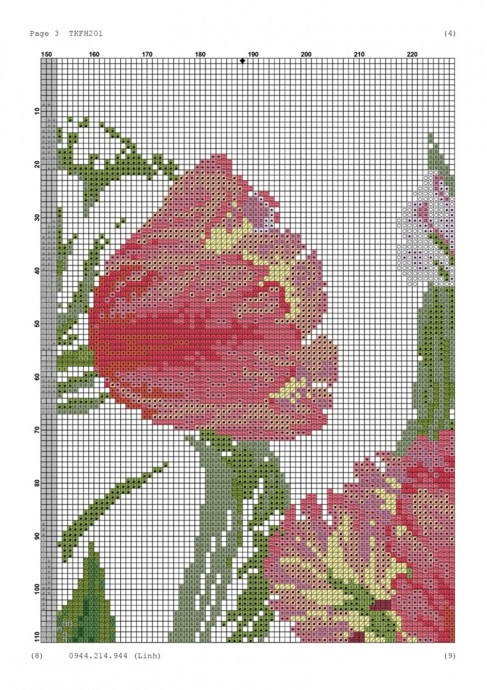 ​Вышиваем изумительные тюльпаны