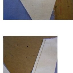 Обработка V-образного выреза обтачкой без шва и обтачкой со швом