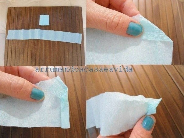 Букет с розочками из гофрированной бумаги