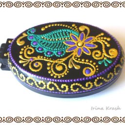 Расческа с точечной росписью