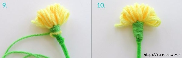 Одуванчики из помпонов: мастер-класс Одуванчики из помпонов: мастер-класс