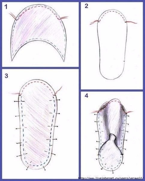 Шьем тапочки из старых джинсовых вещей