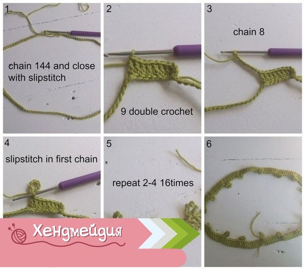 Сидение на табурет, связанное крючком