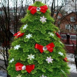 ​Вязаная елочка