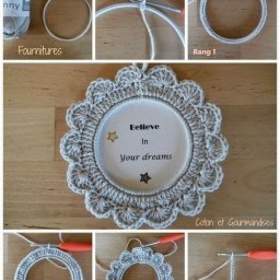 Вяжем рамочки для декора интерьера крючком