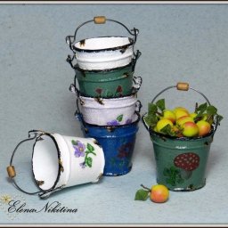 ​Эмалированное ведро в миниатюре: мастер-класс