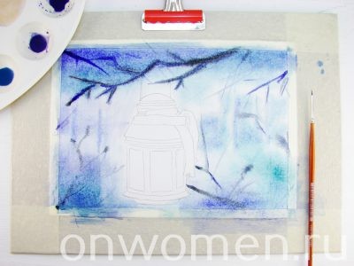 Фонарик акварелью Фонарик акварелью