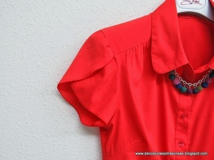 Интересный рукав для блузки или платья